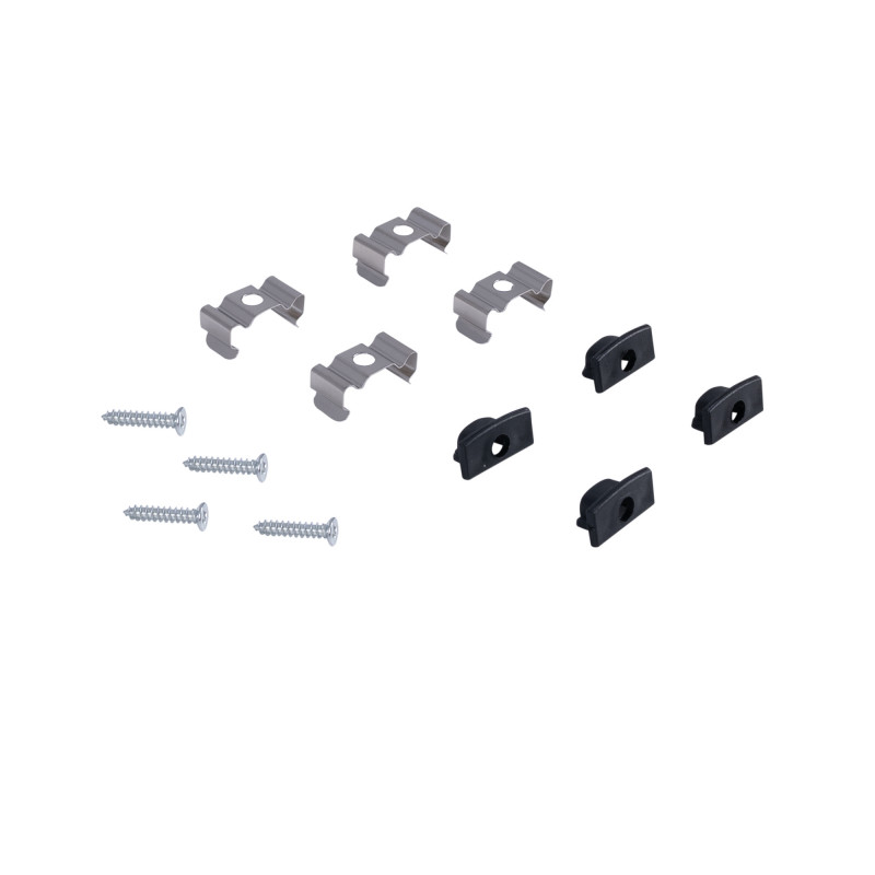Profile for LED Strip - Surface Mounted - 17x8mm - Complete kit - 2 meters