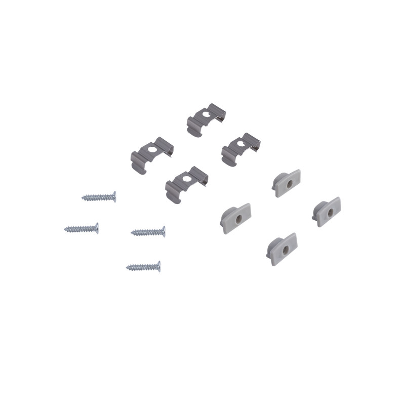 Profile for LED Strip - Surface Mounted - 17x8mm - Complete kit - 2 meters