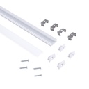 Profile for LED Strip - Surface Mounted - 17x8mm - Complete kit - 2 meters