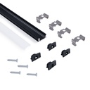 Profile for LED Strip - Surface Mounted - 17x8mm - Complete kit - 2 meters