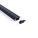 Recessed aluminium profile - Complete kit - 24,5 x 7mm - LED Strip up to 12 mm - 2 meters