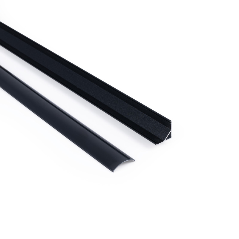 Aluminium corner profile - Complete kit - 15,8x15,8mm - LED Strip up to 10 mm - 2 meters
