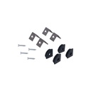Aluminium corner profile - Complete kit - 15,8x15,8mm - LED Strip up to 10 mm - 2 meters