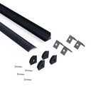 Aluminium corner profile - Complete kit - 15,8x15,8mm - LED Strip up to 10 mm - 2 meters