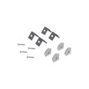 Aluminium corner profile - Complete kit - 15,8x15,8mm - LED Strip up to 10 mm - 2 meters