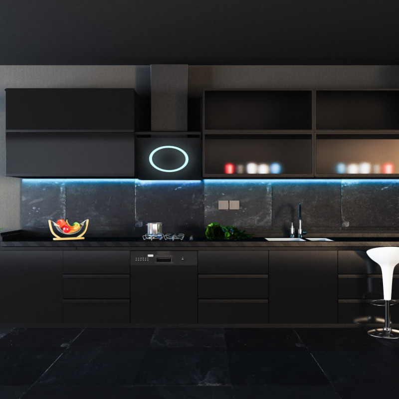 Recessed aluminium profile - Complete kit - 25 x 14,5mm - LED strip up to 12 mm - 2 meters