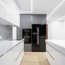 Recessed aluminium profile - Complete kit - 25 x 14,5mm - LED strip up to 12 mm - 2 meters