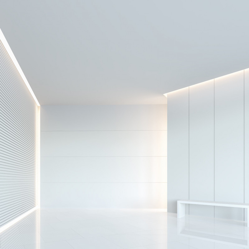 Recessed aluminium profile - Complete kit - 25 x 14,5mm - LED strip up to 12 mm - 2 meters