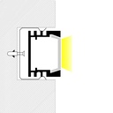 Recessed aluminium profile - Complete kit - 25 x 14,5mm - LED strip up to 12 mm - 2 meters