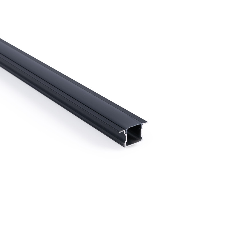 Recessed aluminium profile - Complete kit - 25 x 14,5mm - LED strip up to 12 mm - 2 meters