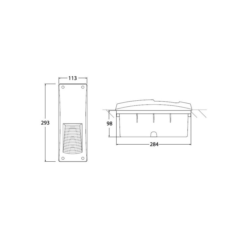 FUMAGALLI LETI 300 VP 6W recessed LED wall-mounted beacon