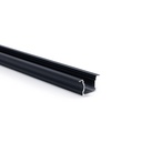 Recessed aluminium profile - Complete kit - 25 x 14,5mm - LED strip up to 12 mm - 2 meters