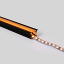Recessed aluminium profile - Complete kit - 25 x 14,5mm - LED strip up to 12 mm - 2 meters