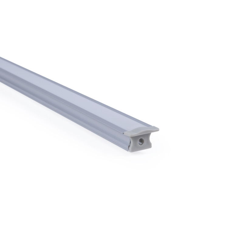 Recessed aluminium profile - Complete kit - 25 x 14,5mm - LED strip up to 12 mm - 2 meters