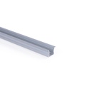 Recessed aluminium profile - Complete kit - 25 x 14,5mm - LED strip up to 12 mm - 2 meters