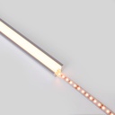 Recessed aluminium profile - Complete kit - 25 x 14,5mm - LED strip up to 12 mm - 2 meters