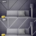 Recessed aluminium profile - Complete kit - 25 x 14,5mm - LED strip up to 12 mm - 2 meters