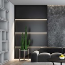Aluminium corner profile - Complete kit - 20 x 20mm - LED strip up to 10mm - 2 meters