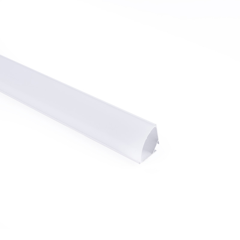 Aluminium corner profile - Complete kit - 20 x 20mm - LED strip up to 10mm - 2 meters