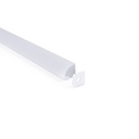 Aluminium corner profile - Complete kit - 20 x 20mm - LED strip up to 10mm - 2 meters