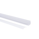 Aluminium corner profile - Complete kit - 20 x 20mm - LED strip up to 10mm - 2 meters