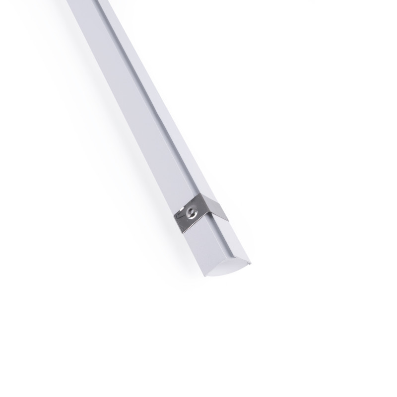 Aluminium corner profile - Complete kit - 20 x 20mm - LED strip up to 10mm - 2 meters