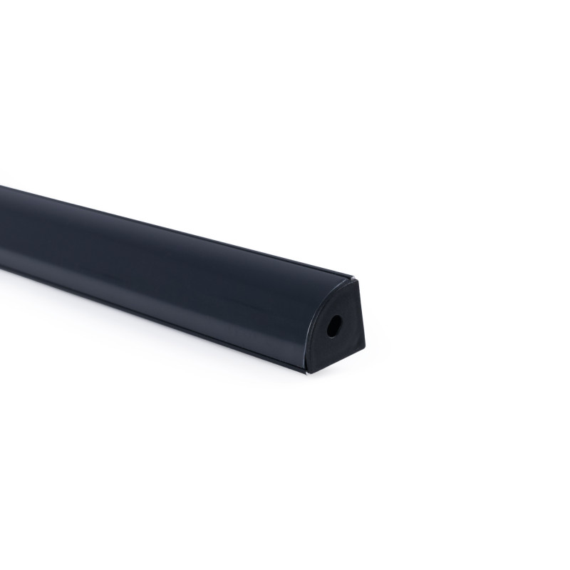 Aluminium corner profile - Complete kit - 20 x 20mm - LED strip up to 10mm - 2 meters