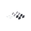 Aluminium corner profile - Complete kit - 20 x 20mm - LED strip up to 10mm - 2 meters