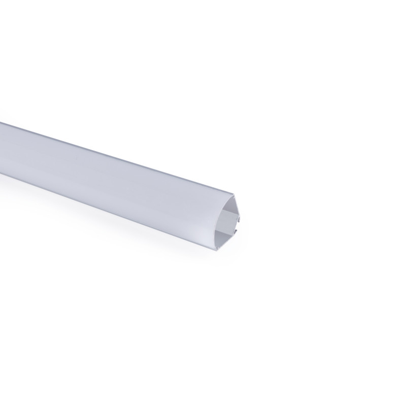 Aluminium corner profile - Complete kit - 20 x 20mm - LED strip up to 10mm - 2 meters