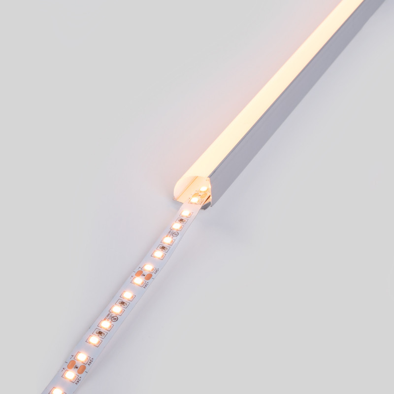 Aluminium corner profile - Complete kit - 20 x 20mm - LED strip up to 10mm - 2 meters