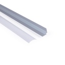Aluminium corner profile - Complete kit - 20 x 20mm - LED strip up to 10mm - 2 meters