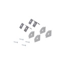 Aluminium corner profile - Complete kit - 20 x 20mm - LED strip up to 10mm - 2 meters