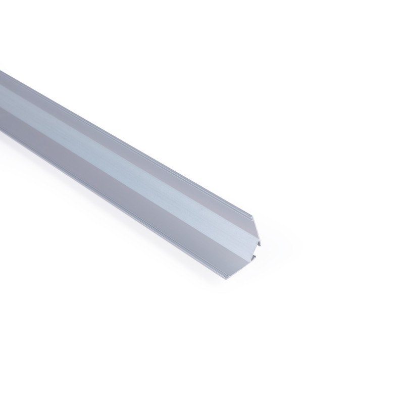 Aluminium corner profile - Complete kit - 20 x 20mm - LED strip up to 10mm - 2 meters