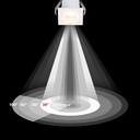 Recessed square LED downlight - 2W - Osram Chip - UGR18 - Cutout Ø 25mm - Black
