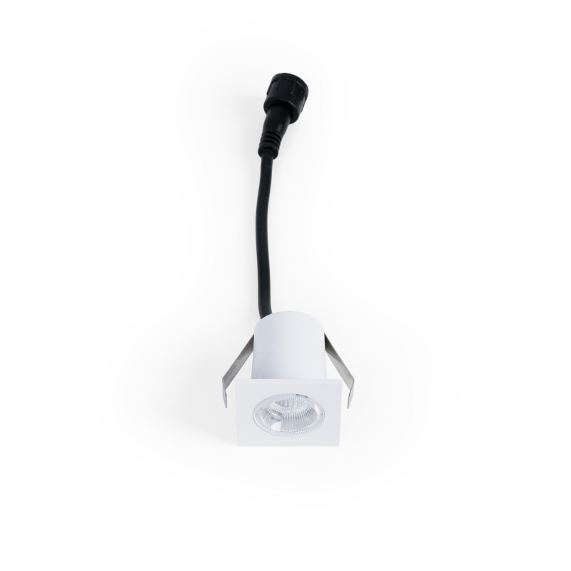 Recessed square LED downlight - 2W - Osram Chip - UGR18 - Cutout Ø 25mm - Black
