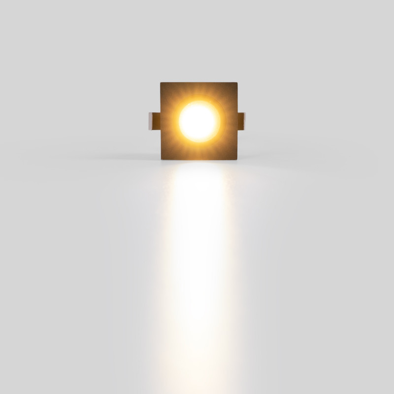 Recessed square LED downlight - 2W - Osram Chip - UGR18 - Cutout Ø 25mm - Black