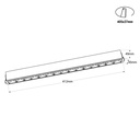 Recessed linear LED downlight - 30W - UGR18 - CRI90 - OSRAM Chip - 4000K - Black