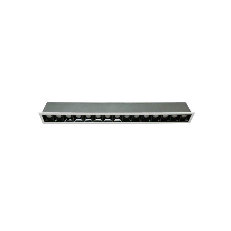 Recessed linear LED downlight - 30W - UGR18 - CRI90 - OSRAM Chip - 4000K - Black