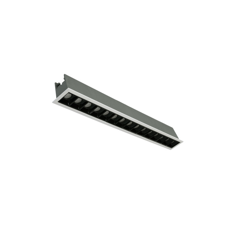 Recessed linear LED downlight - 30W - UGR18 - CRI90 - OSRAM Chip - 4000K - Black