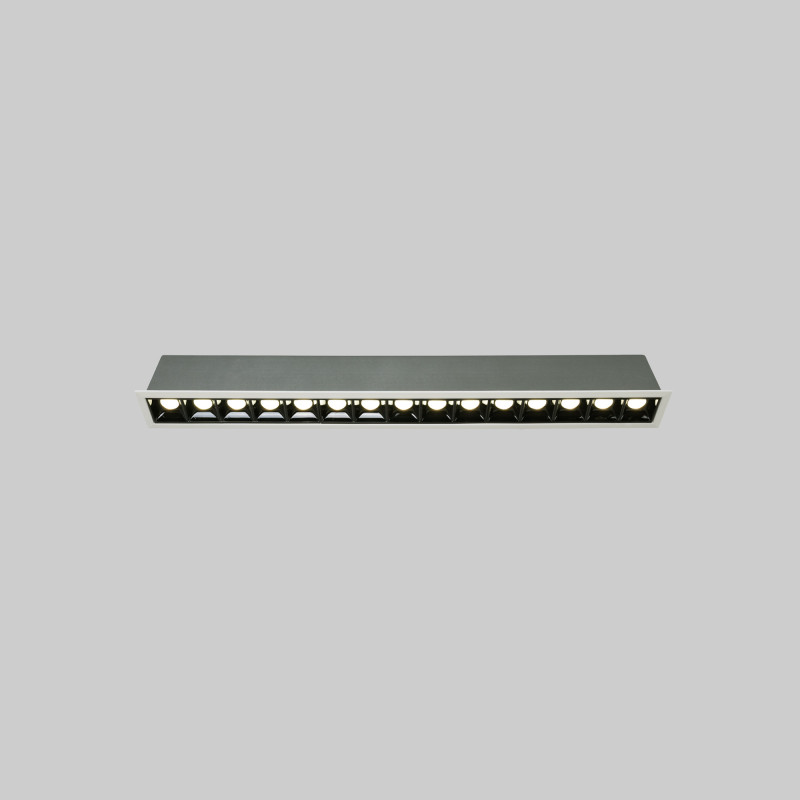 Recessed linear LED downlight - 30W - UGR18 - CRI90 - OSRAM Chip - 4000K - Black