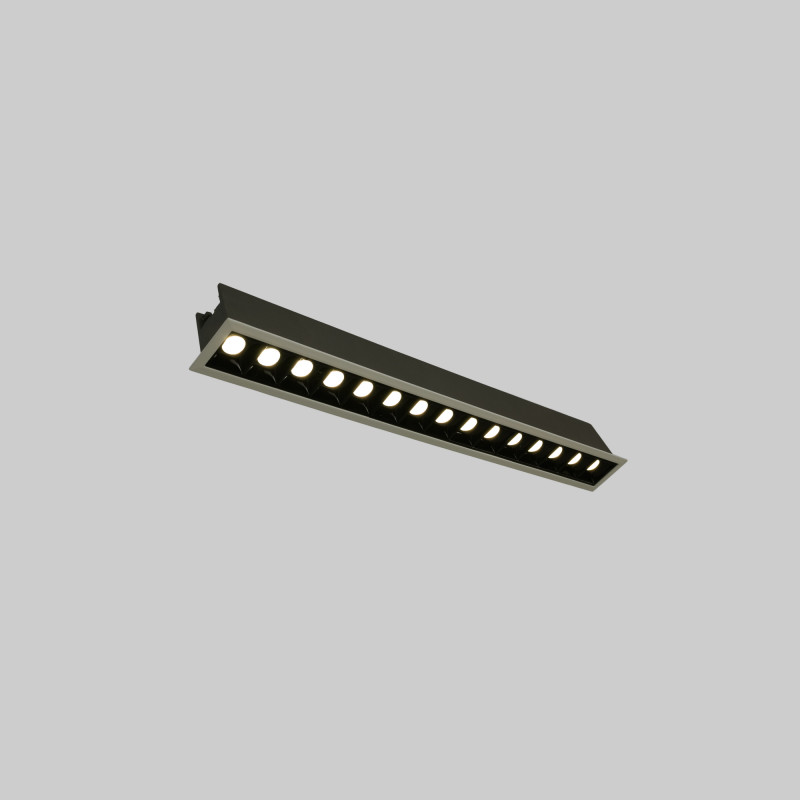 Recessed linear LED downlight - 30W - UGR18 - CRI90 - OSRAM Chip - 4000K - Black