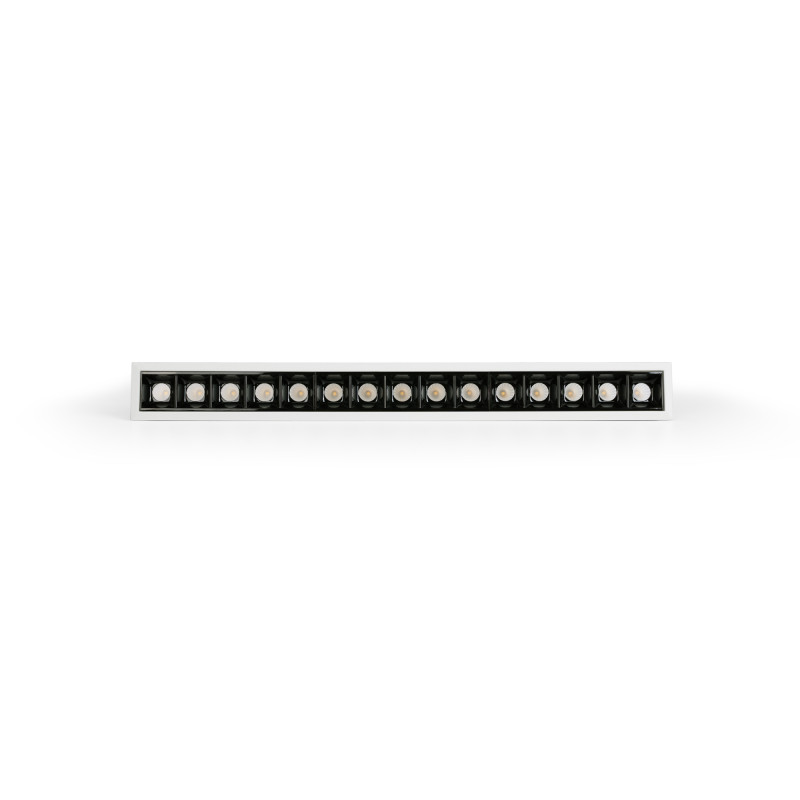 Recessed linear LED downlight - 30W - UGR18 - CRI90 - OSRAM Chip - 4000K - Black