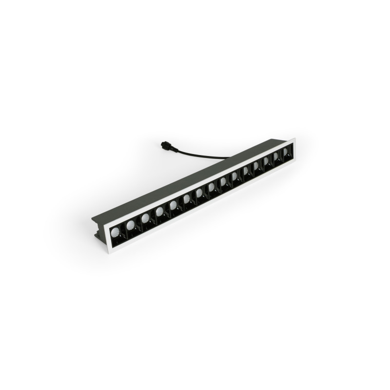 Recessed linear LED downlight - 30W - UGR18 - CRI90 - OSRAM Chip - 4000K - Black