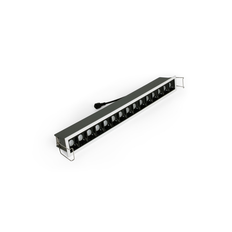 Recessed linear LED downlight - 30W - UGR18 - CRI90 - OSRAM Chip - 4000K - Black