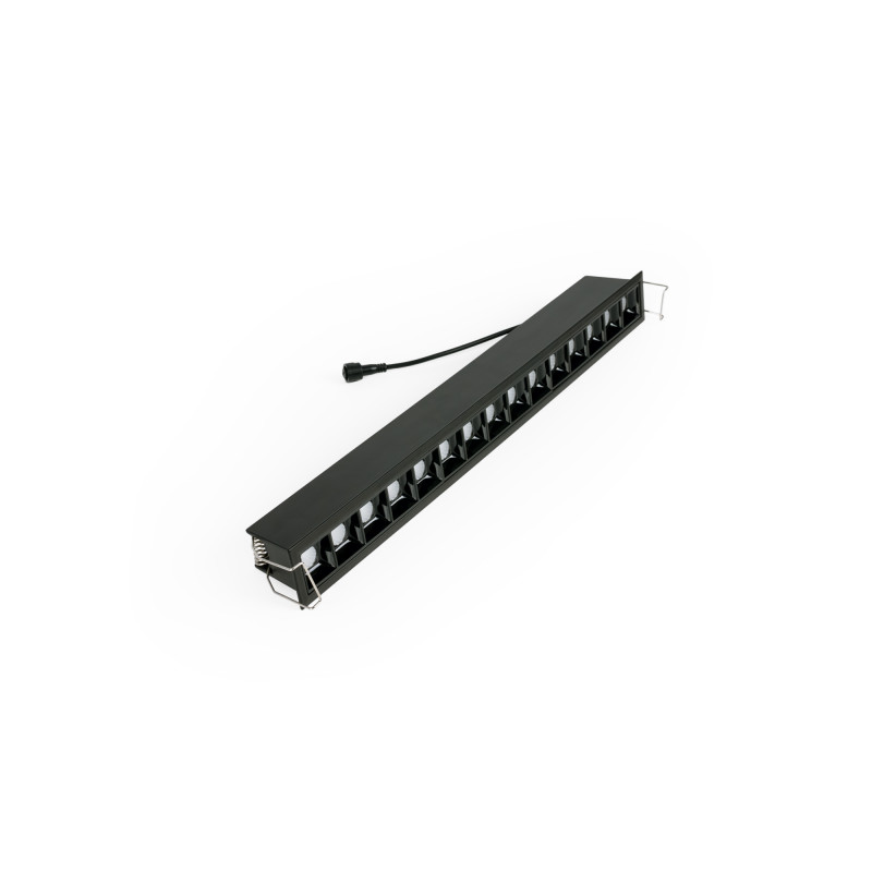 Recessed linear LED downlight - 30W - UGR18 - CRI90 - OSRAM Chip - 4000K - Black
