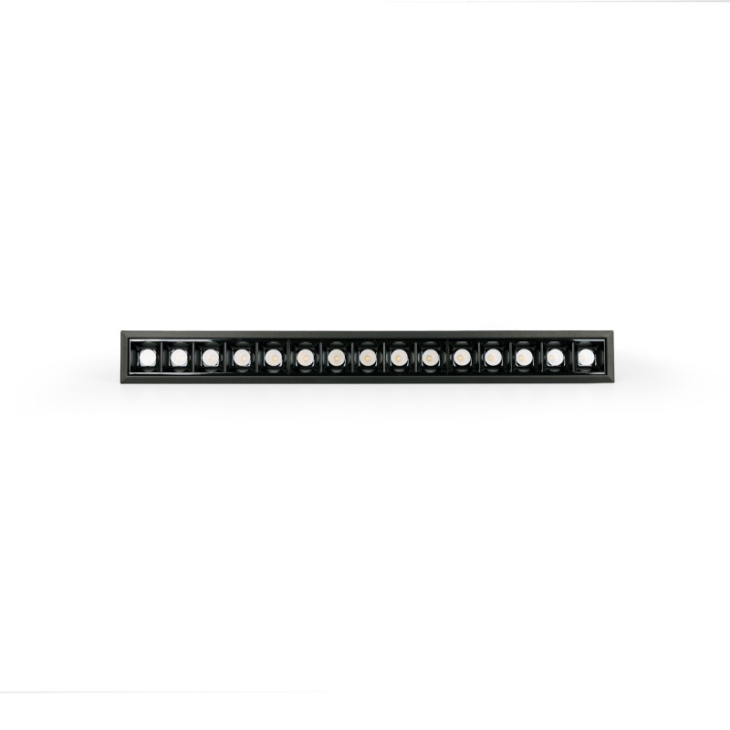 Recessed linear LED downlight - 30W - UGR18 - CRI90 - OSRAM Chip - 4000K - Black