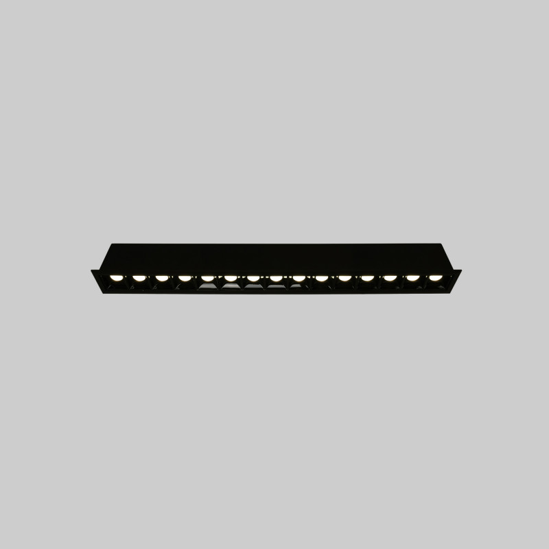 Recessed linear LED downlight - 30W - UGR18 - CRI90 - OSRAM Chip - 4000K - Black