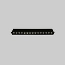 Recessed linear LED downlight - 30W - UGR18 - CRI90 - OSRAM Chip - 4000K - Black