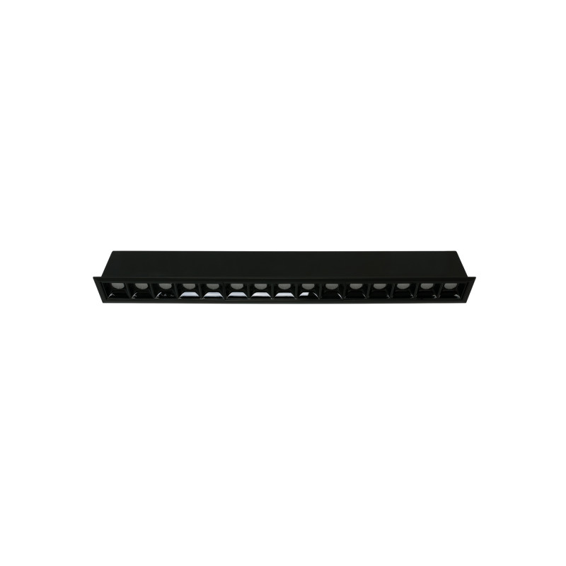 Recessed linear LED downlight - 30W - UGR18 - CRI90 - OSRAM Chip - 4000K - Black