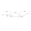 Recessed linear LED downlight - 30W - UGR18 - CRI90 - OSRAM Chip - 4000K - Black